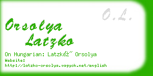 orsolya latzko business card